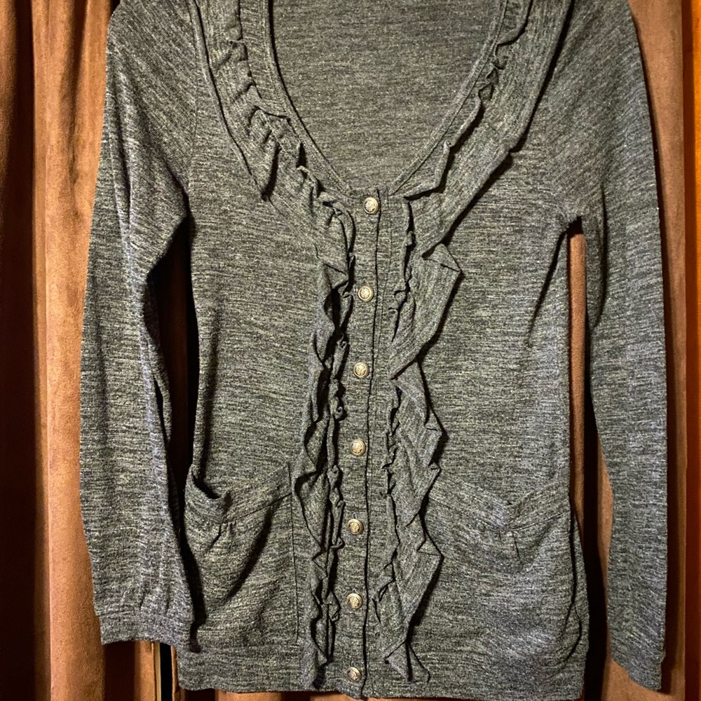 Ruffled Military Cardigan - Picture 9 of 10